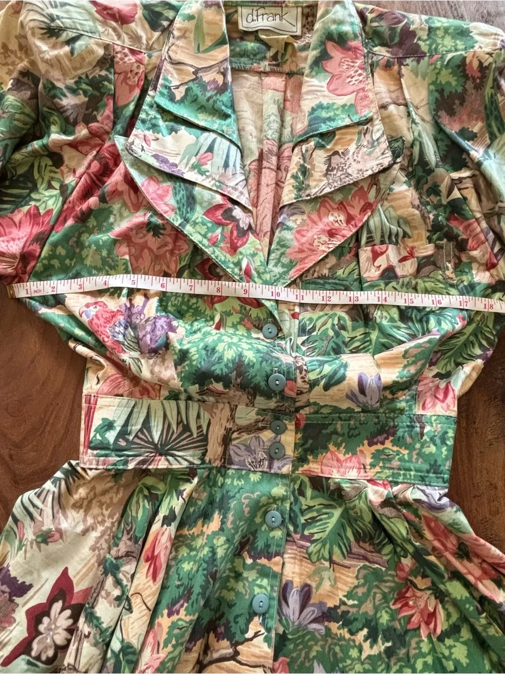 Vintage d.Frank Floral Fit-and-Flare Midi Swing Dress - Picture 5 of 11